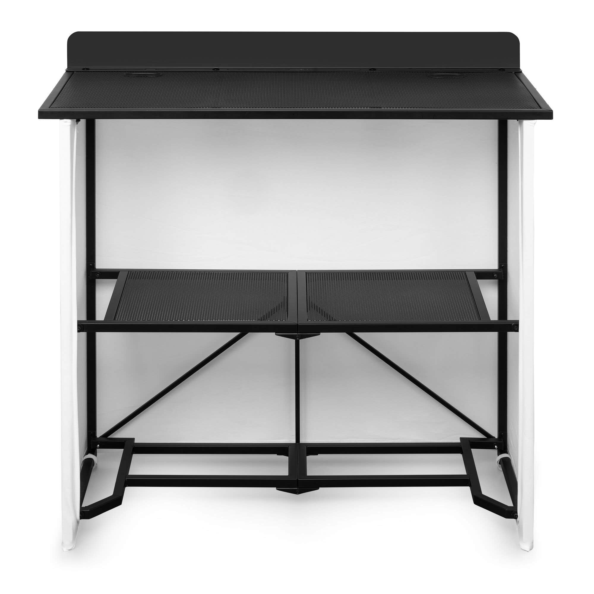 Reacondicionado - Vonyx DBF105 – Cabina DJ plegable de 1 metro con fundas lycra y bolsa de transporte