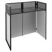 Vonyx DB4 Pro opvouwbare DJ Booth met witte en zwarte lycra doeken