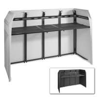 Vonyx DB5 DJ Booth XL met zwarte en witte Lycra doeken
