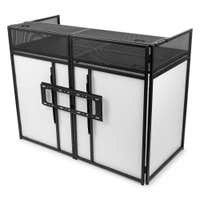 Vonyx DB6 plegable DJ Cabina Pro con soporte TV de 32 - 65 pulgadas - Con bolsa de transporte
