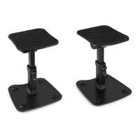 Vonyx SMS30 - Pack de 2 soportes de escritorio para monitores de estudio - regulables en altura - negro