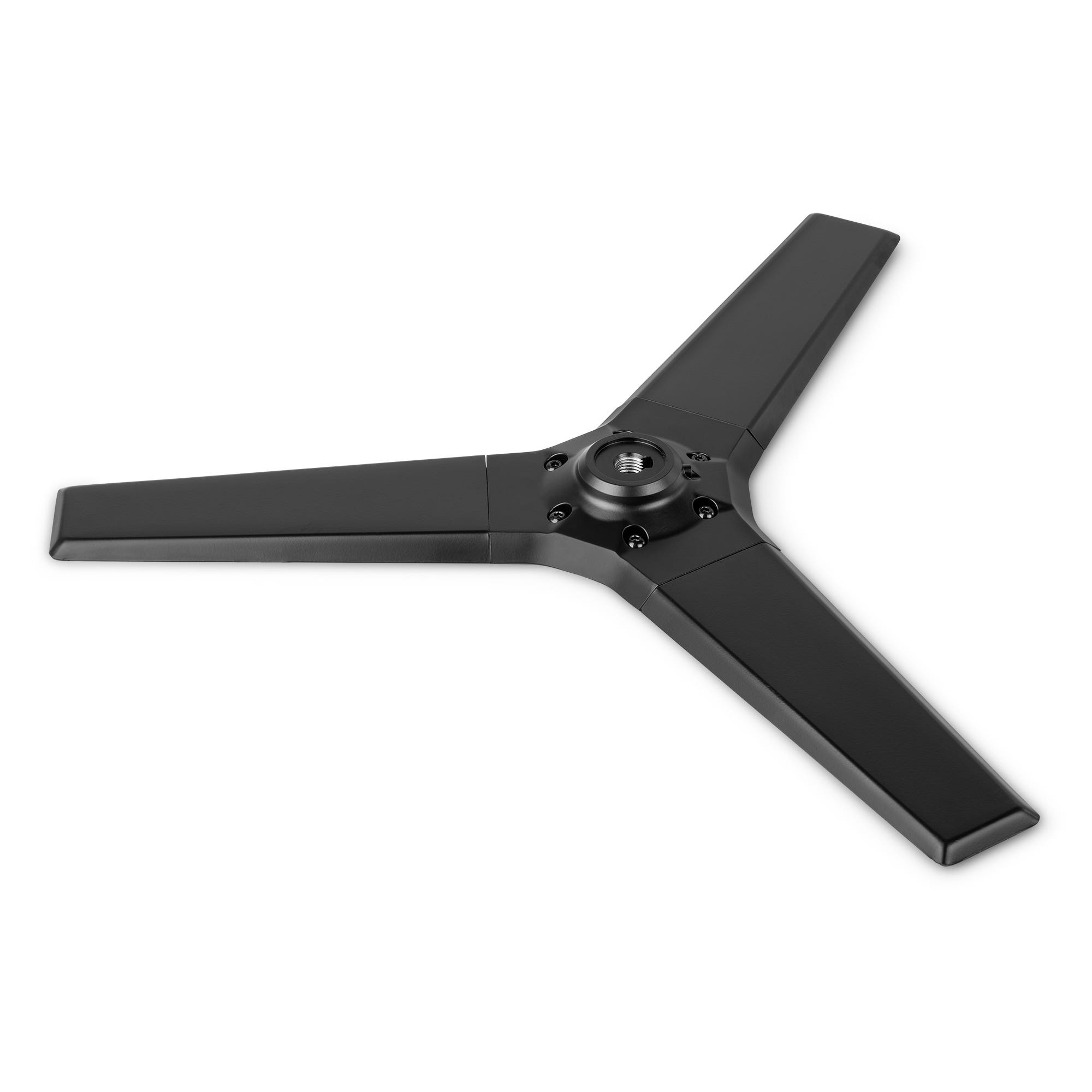 Vonyx MPS-B67T – Base plate triangular universal con rosca M20, acero resistente 70 kg para soporte de altavoces e iluminación, color negro