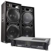 Max Dark Night 215 - Sistema de sonido completo 4000W con doble woofer de 15" y amplificador para fiestas y DJ