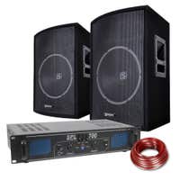 SkyTec DJ Combinación de altavoz y amplificador de 700 W