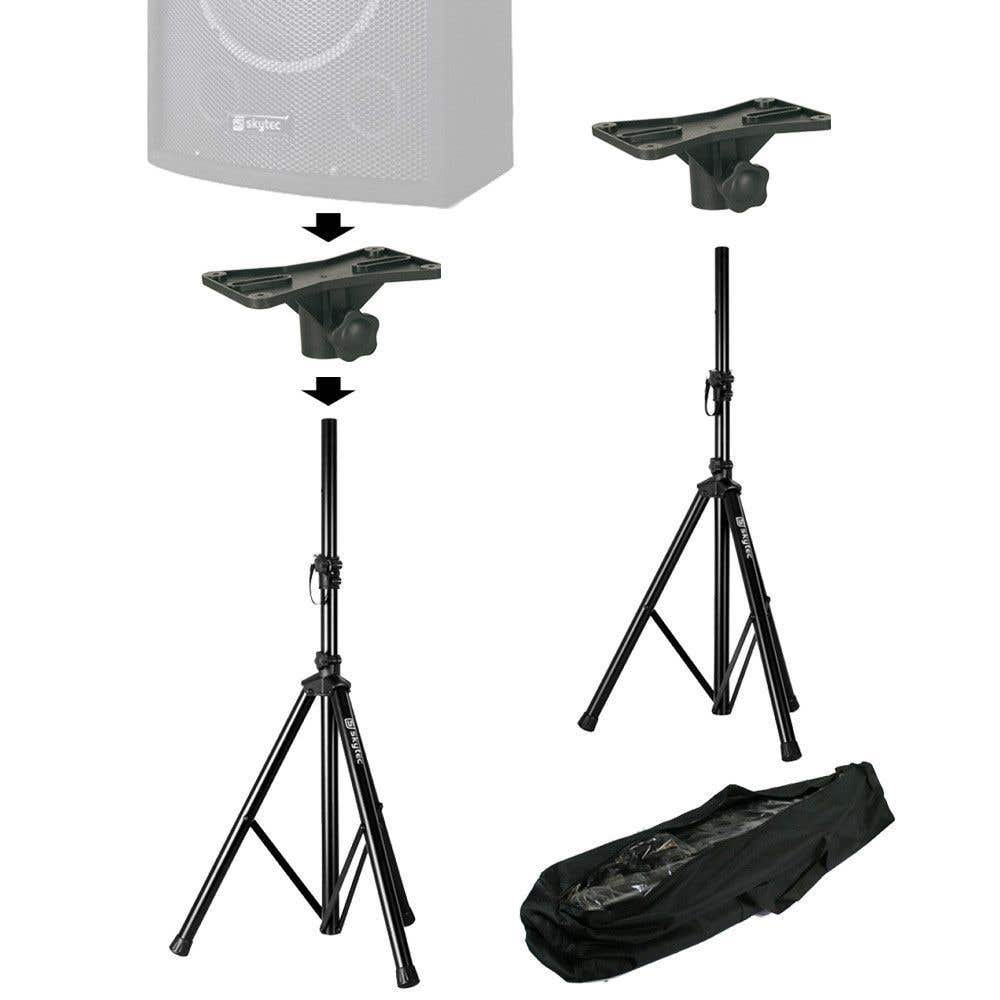 Soportes para altavoces Vonyx con plataformas - Conjunto completo