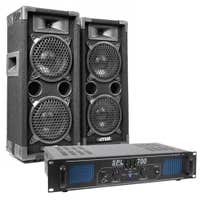 MAX Conjunto completo de altavoces MAX26 de 1200 W con amplificador