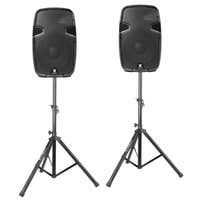 Vonyx SPJ-1200A 12" speakerset 1200W met standaards