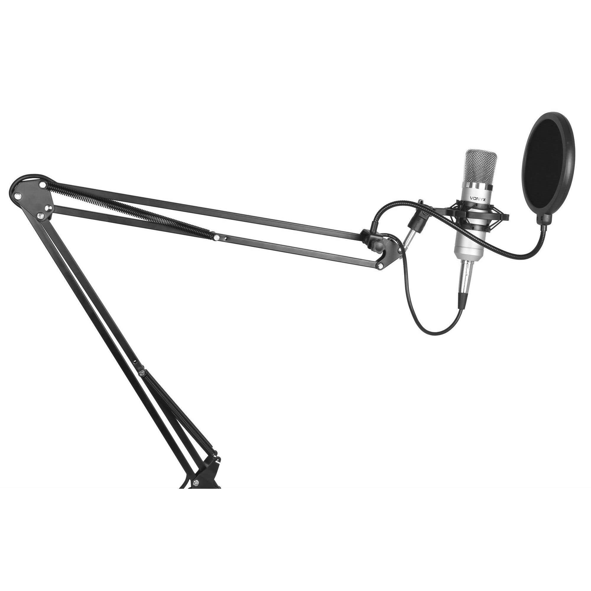 Micrófono de estudio Vonyx CM400 con brazo ajustable y filtro antipop