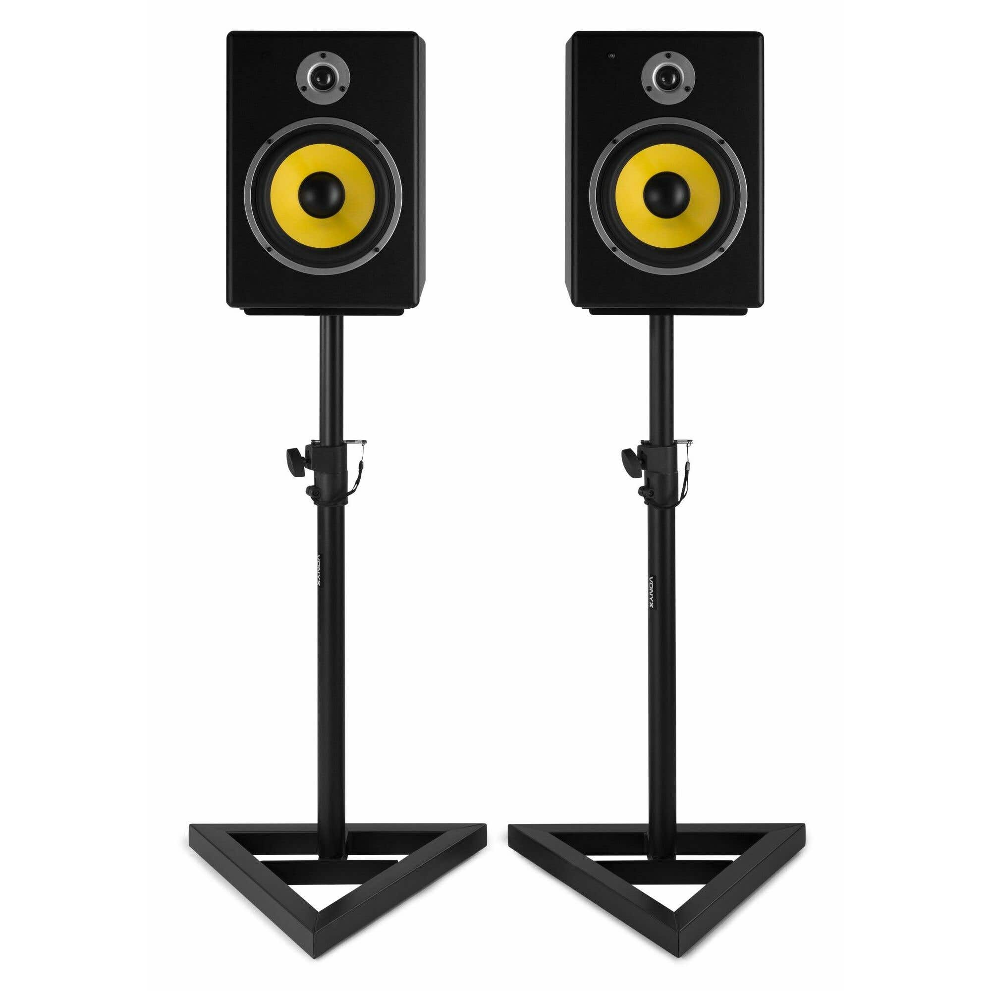 Vonyx Juego de 2 soportes ajustables para altavoces de monitor 