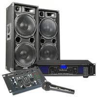 MAX212 DJ set met o.a. speakers, versterker en mixer - 2800W