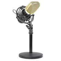 Micrófono de condensador de estudio Vonyx CM400B con soporte de mesa