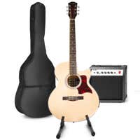 Set de guitarra electroacústica MAX ShowKit con soporte - Madera