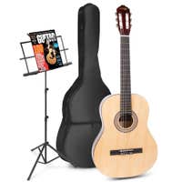 Guitarra acústica clásica MAX SoloArt con atril - Madera
