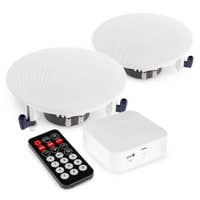 Power Dynamics Amplificador con Bluetooth y 2 altavoces de techo