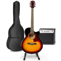 Set de guitarra electroacústica MAX ShowKit con soporte - Sunburst