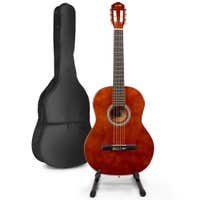 Guitarra acústica clásica MAX SoloArt con soporte - Marrón (madera)