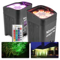 BeamZ BBP96 - Set de 2 Uplights con batería DMX y 6 LEDs de 12w