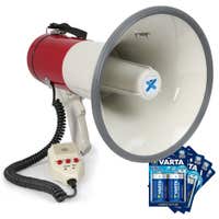 MEG050 Megáfono 50W Grabación Sirena Micrófono y pilas