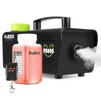 Fuzzix F500S Máquina de humo para fiestas 500 w con mando a distancia inalámbrico. Incluye 250 ml de líquido de humo