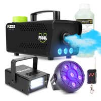 Fuzzix F503L Máquina de humo para fiestas - Líquido 1L - Luz estroboscópica y negra