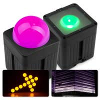 BeamZ Professional KUBE20BK - Conjunto de uplights 2x KUBE20BK, batería enlazable - Negro