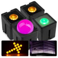 BeamZ Professional KUBE20BK – Pack de 4 unidades Foco Par Led batería 20W RGBWA-UV IP65 con WDMX, WiFi (App) y mando IR – Color negro