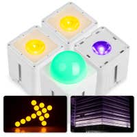 BeamZ Professional KUBE20WH – Pack de 4 unidades Foco Led batería 20W RGBWA-UV IP65 con WDMX y WiFi (App) – Color blanco