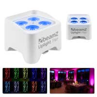 BeamZ Juego de 2 focos BBP90W Foco PAR alimentado por batería con 4 LED de 4 W - Blanco