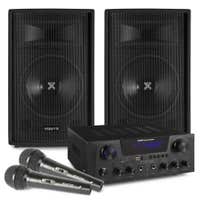 Set de karaoke para adultos con Bluetooth y 2 micrófonos - 500W