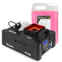 BeamZ BLAZE1200 Máquina de humo con CO2 líquido, humo horizontal y vertical - con 12x LED RGBA de 4W
