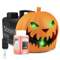 BeamZ Máquina de humo Halloween - Calabaza con efectos de luz LED - incl. fluido - Ideal para Halloween