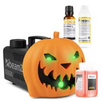 BeamZ máquina de humo Halloween - Calabaza máquina de humo starter set - Con efectos de luz LED