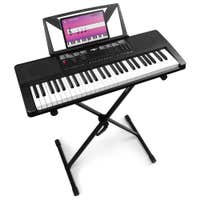 MAX Rhapsody54 Teclado de 54 teclas para principiantes, Pack de teclado con soporte para partituras