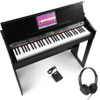 MAX RhapsodyDP61 Pack de piano digital, pedal de sustain y auriculares