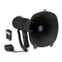 Vonyx MEG090 - Kit de megáfono con batería de iones de litio - Megáfono de 90 W con sirena y Bluetooth - Negro