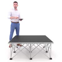 Escenario completo Power Dynamics 100 x 100 x 40 cm - Con revestimiento antideslizante - Ligero y portátil