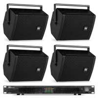 Sistema de sonido Power Dynamics PDW5B con 4 altavoces y amplificador - 800W - Negro