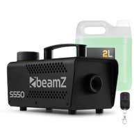 BeamZ Máquina de humo S550 para fiestas con 2 litros de líquido de humo, 550 W, con mando a distancia.
