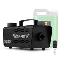 BeamZ Máquina de humo S550 para fiestas con 5 litros de líquido de humo, 550 W, con mando a distancia.