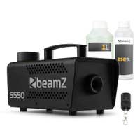 BeamZ S550 kit de máquina de humo de 550 W con líquido de limpieza y humo, mando a distancia incluido