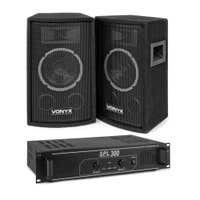Vonyx - Pack de sonido con 2 altavoces de 2 vías pasivos de 6" y amplificador de 500 W