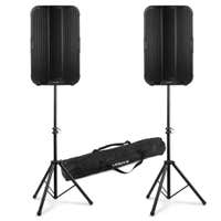 Conjunto de altavoces activos Vonyx VD715A con Bluetooth, incluye soportes - 15 pulgadas - 1800 W