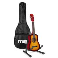 Set de iniciación MAX SoloArt Junior 1/4 - Guitarra Clásica infantil con soporte y accesorios - Sunburst
