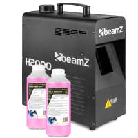 BeamZ H2000 - Máquina de niebla fazer 1700W con DMX y 2 botellas de líquido de humo de alta densidad de 1 litro