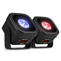 BeamZ BBP12 – Uplights LED RGB 12W portátiles con batería IP65 para interior y exterior (2 unidades)
