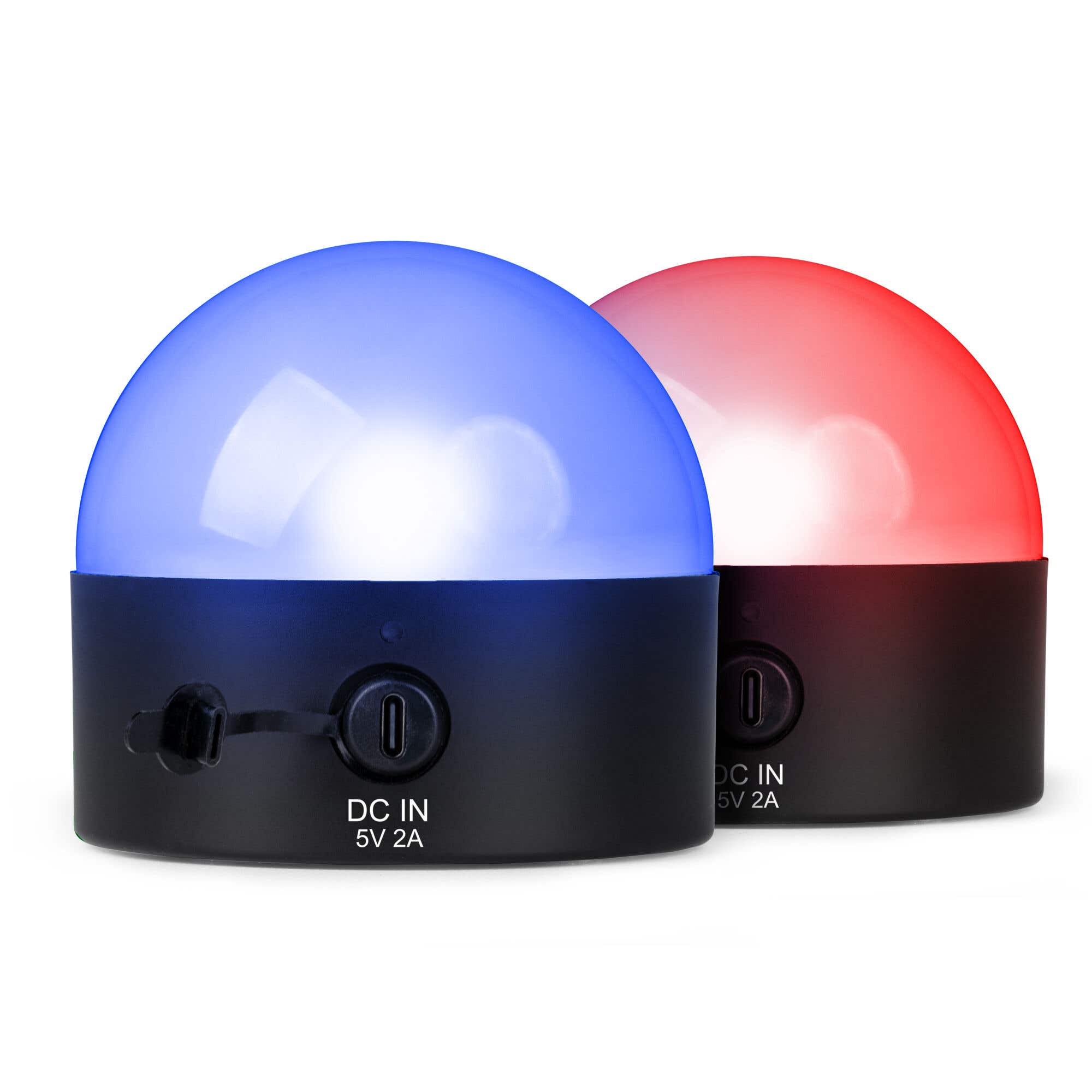 BeamZ BTL32 – Pack de 2 unidades – Lámparas LED de mesa RGBW 8W recargables con batería e imán