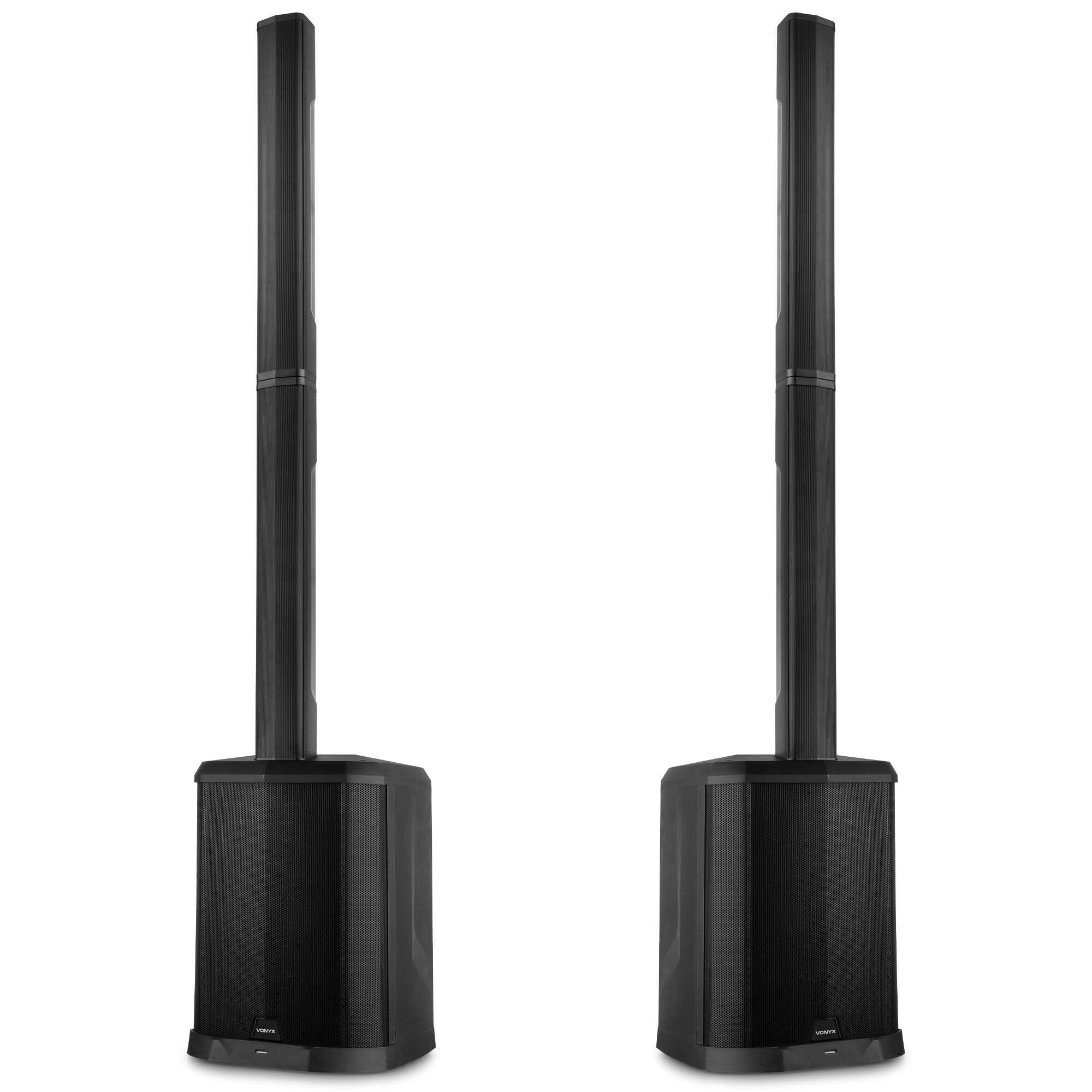 Vonyx VX822 – Pack de 2 altavoces formato columna de 1800W con Bluetooth y DSP integrado
