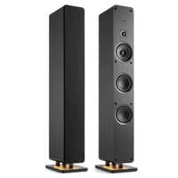 Audizio ARCO – Pack de 2 altavoces de torre activos con radio DAB+, radio digital y radio FM, Bluetooth 5.2, USB y entrada óptica 320W, color negro