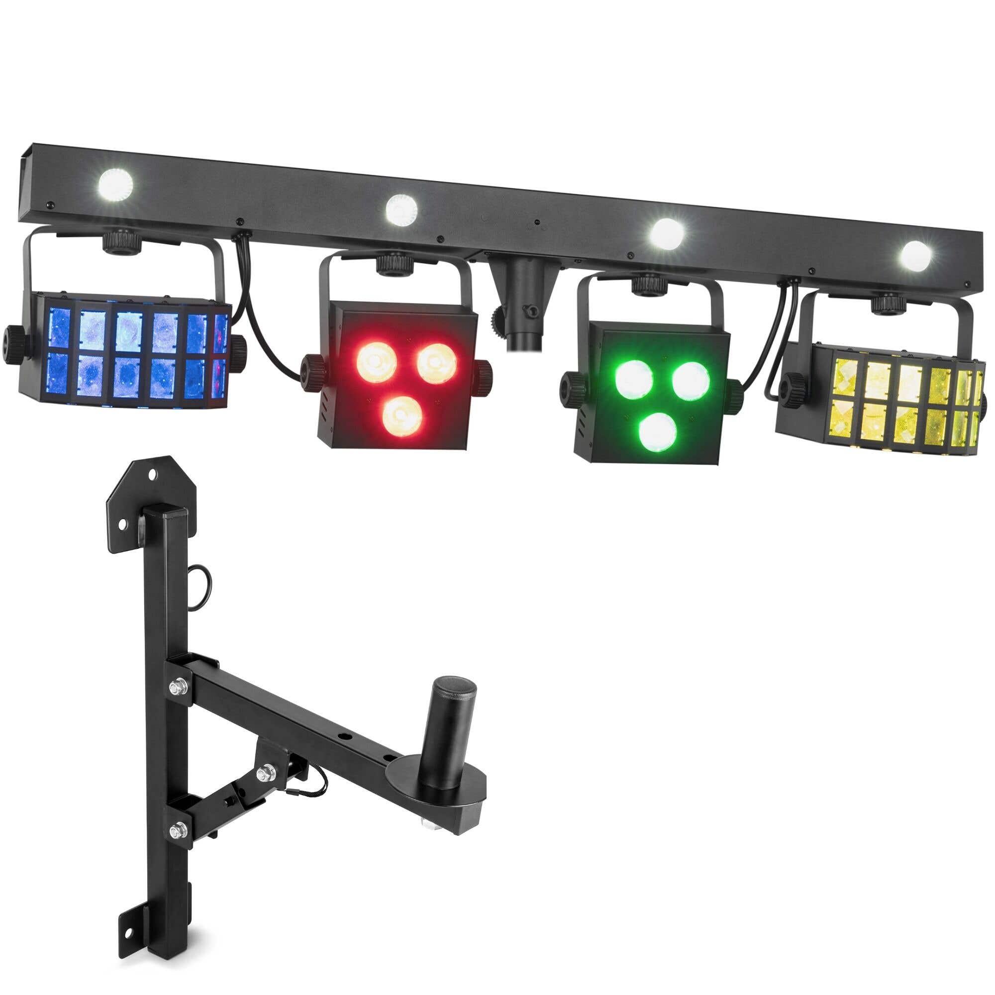 BeamZ SHOWBAR FREE2 + WMS04 – Pack barra efectos LED RGBW con soporte de pared