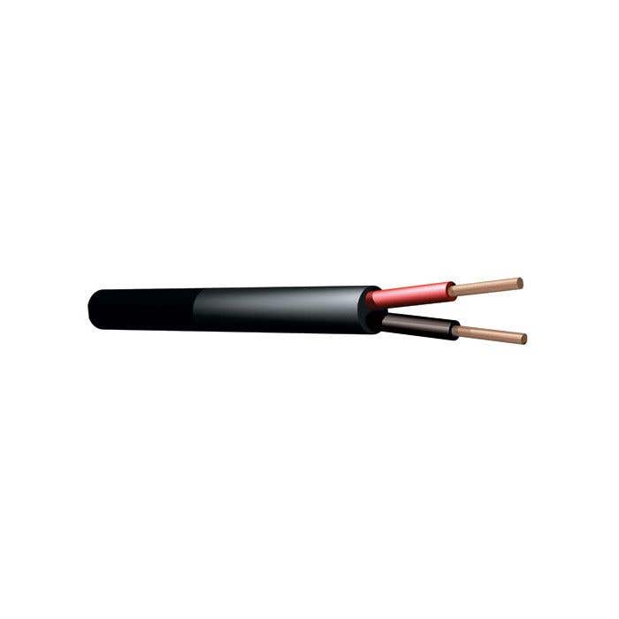 PD-Connex RX10 Cable altavoz linea de 100V, 2 x 1.5mm, 15A, Negro, 50m